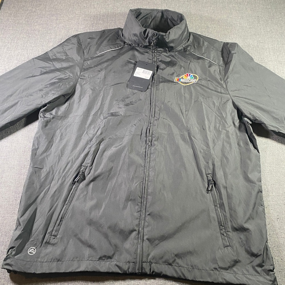 NASCAR NBC Stormtech XL Black Jacket Full Zip Performance Coat
